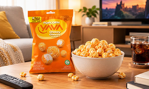 YAVA Popcorn Cheezy Cheeze Flavor: Camilan Vegan dengan Sensasi Rasa Keju