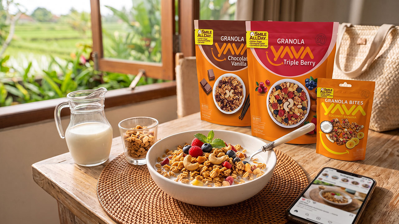 Granola YAVA yang terjangkau untuk pilihan sarapan praktis