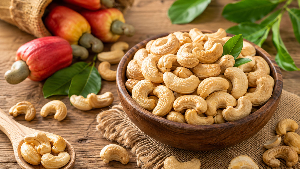 Olahan cashew atau kacang mete panggang renyah bernutrisi dari YAVA Bali