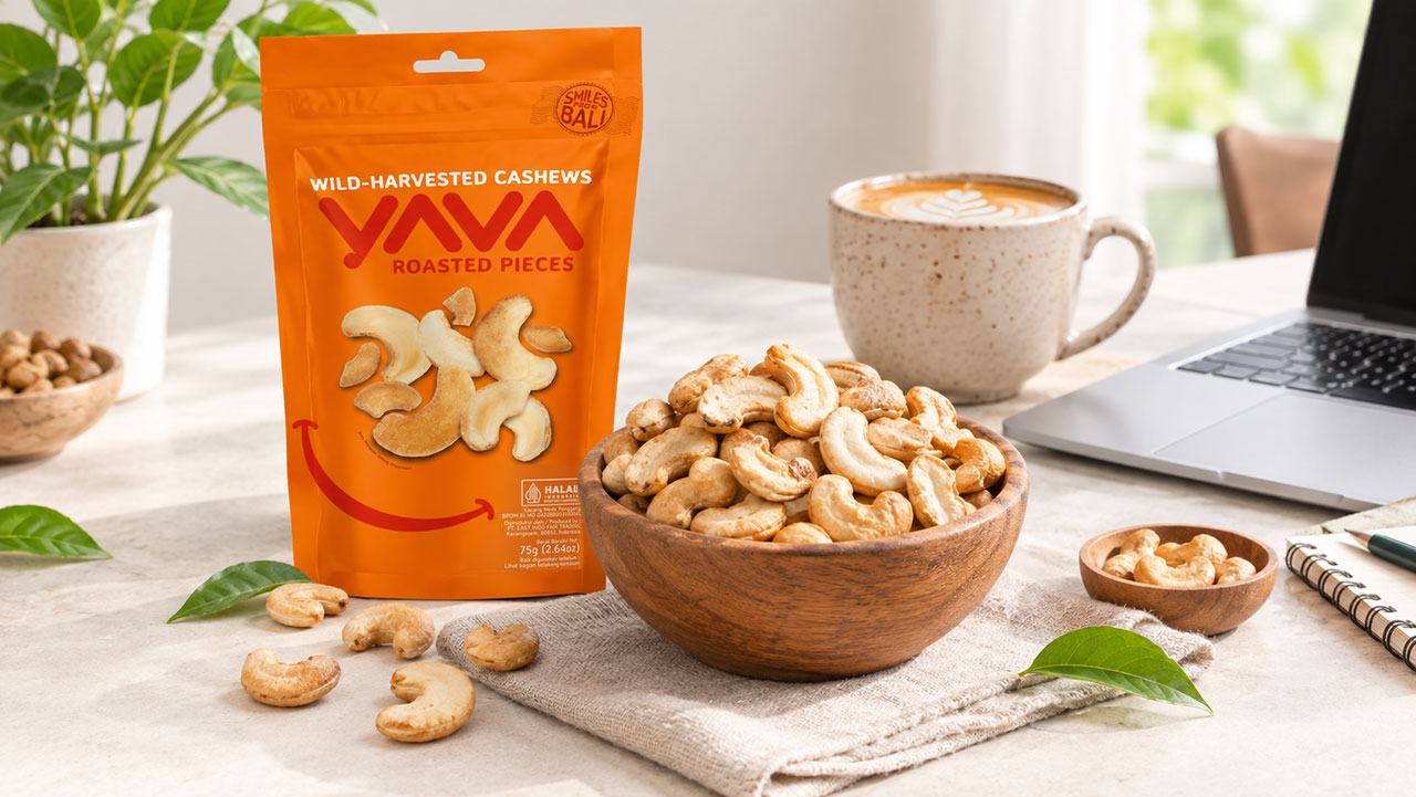 YAVA Cashews sebagai healthy snack kekinian yang praktis, renyah, dan bernutrisi