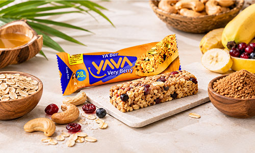 YA’Bar YAVA, camilan snack bar sehat dan praktis terbuat dari rolled oats, kacang mete Bali, buah asli, dan pemanis alami gula lontar.